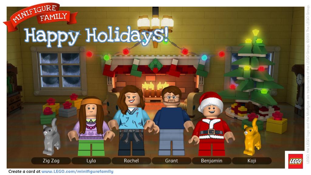 Make a LEGO Minifigure Family Holiday Card