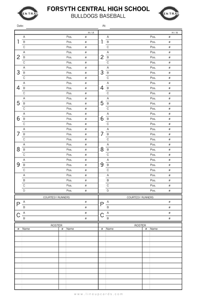 This post contains references to products from one or more of our advertisers. Custom High School Baseball Dugout Cards | Charts with