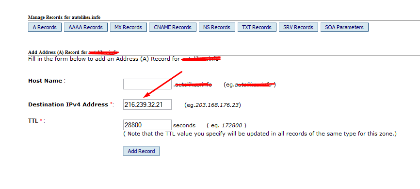 bloggger domain setup screenshot 14