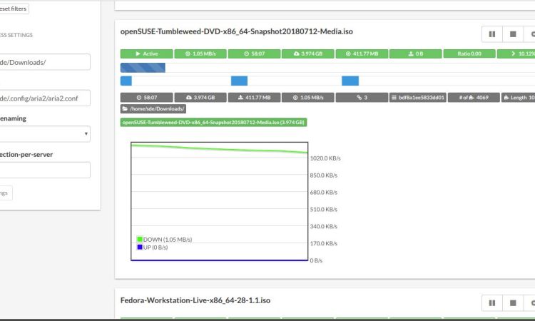 Aria2 WebUI: Clean Web Frontend for aria2 - LinuxLinks