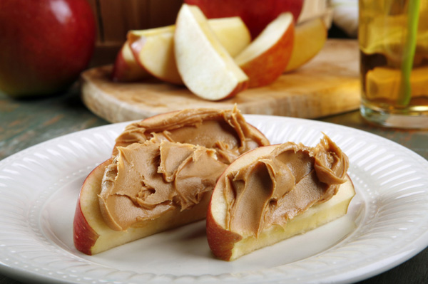 Image result for apple slices with peanut butter