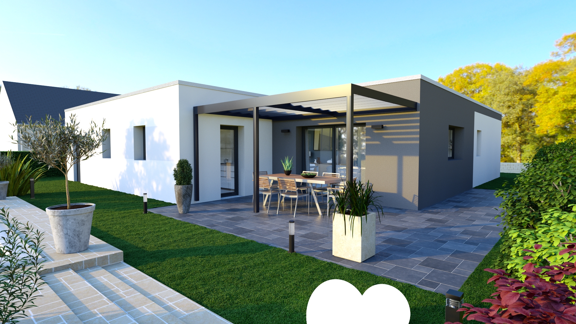 Maison plain-pied à toit plat à Yssingeaux 43200 - LogiVelay