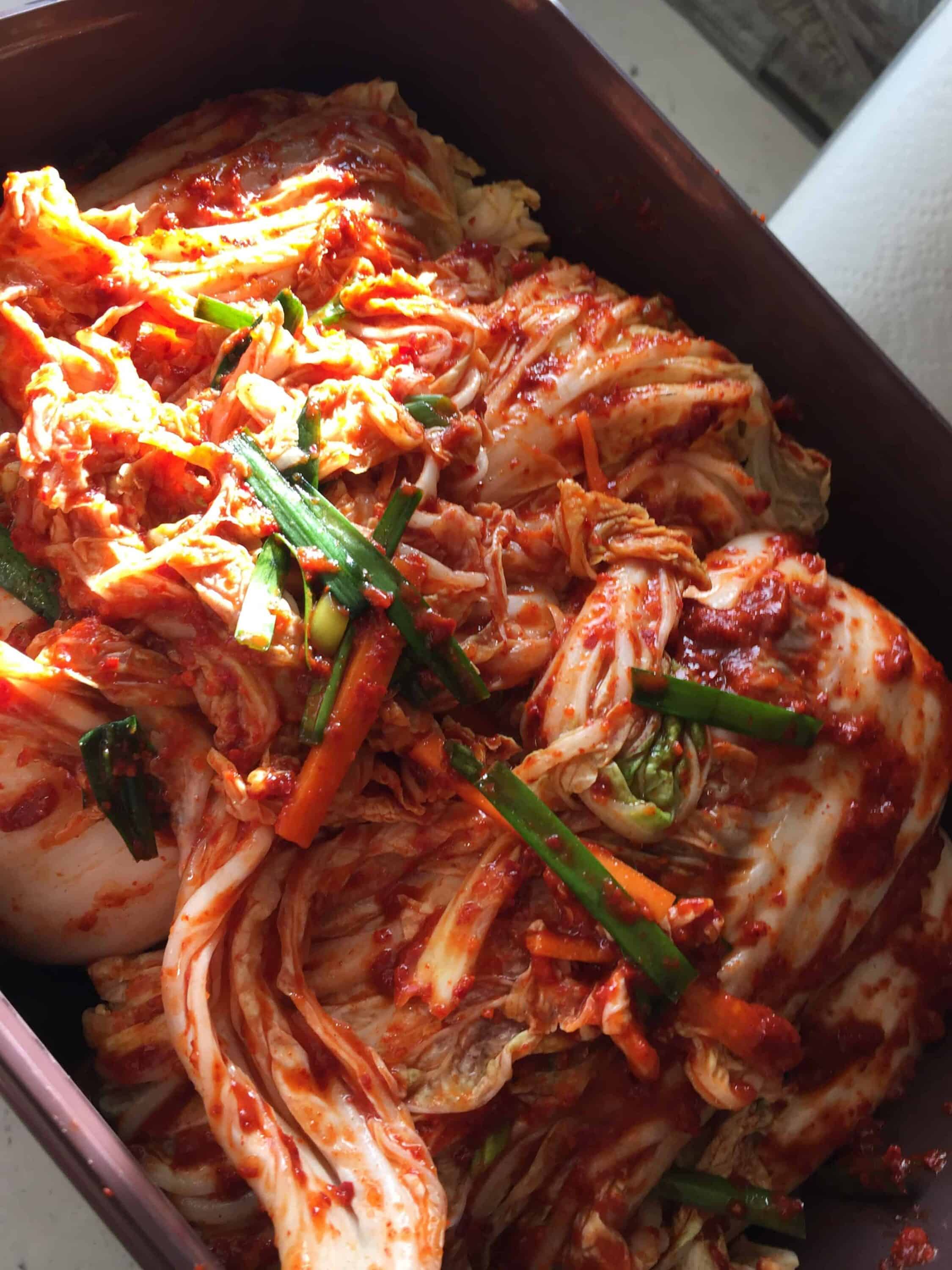 1x 2x 3x · 1 cup kimchi chopped · 1 tbsp cooking oil · 1.5 tbsp garlic minced · 2 tbsp sugar · 5 small marbled pork steaks chopped · 3 . Korean food photo: Kimchi - Maangchi.com