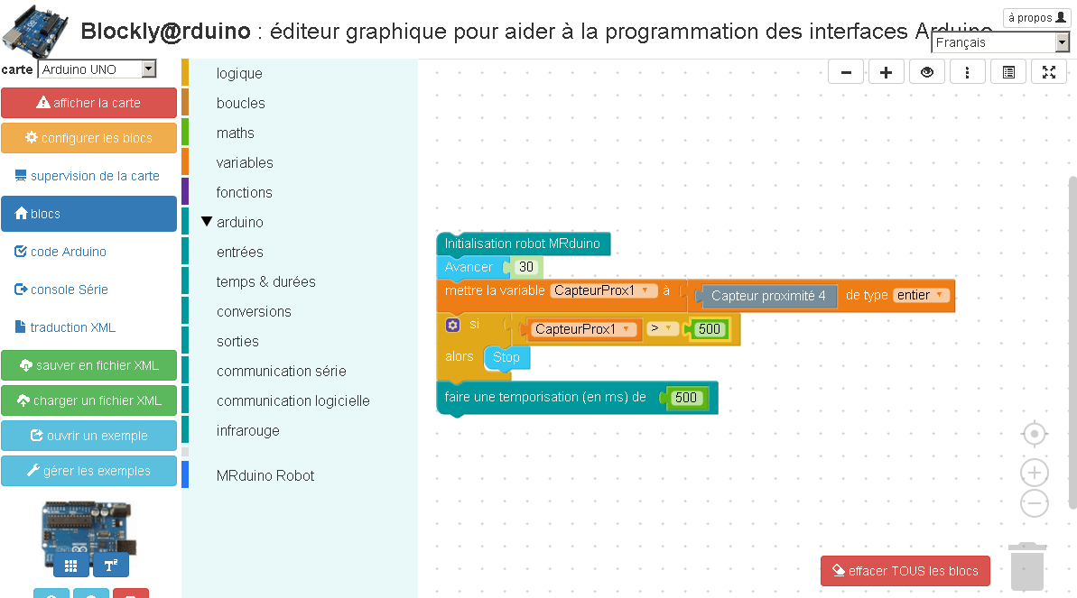 blockly arduino blockly@rduino: create code with... Blockly Arduino Français | Blockly@rduino: programmez votre Arduino par ...