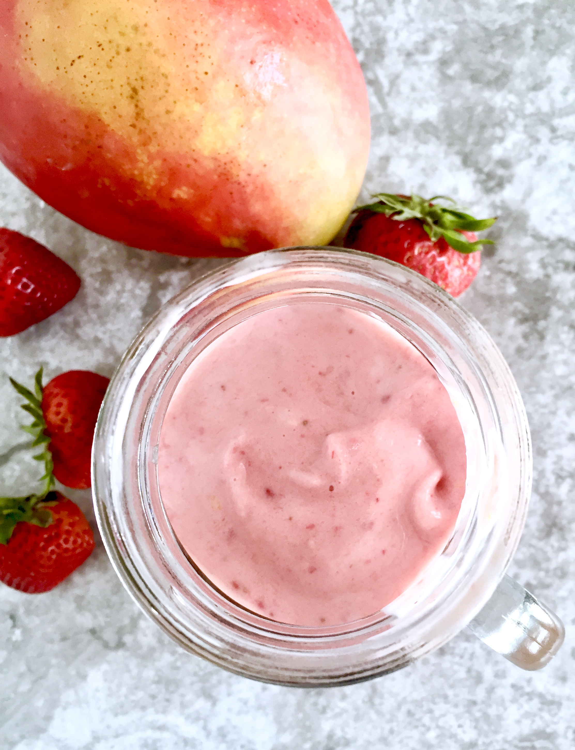 Probiotic Mango Berry Sherbet Smoothie MAK and Her Cheese