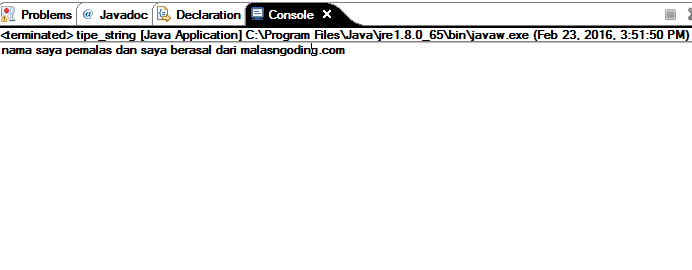 } } //penutup class } // penutup namespace scope penjelasan. Menerapkan Data Bentuk String Dan Pelbagai Propertinya Ikapriyani Com
