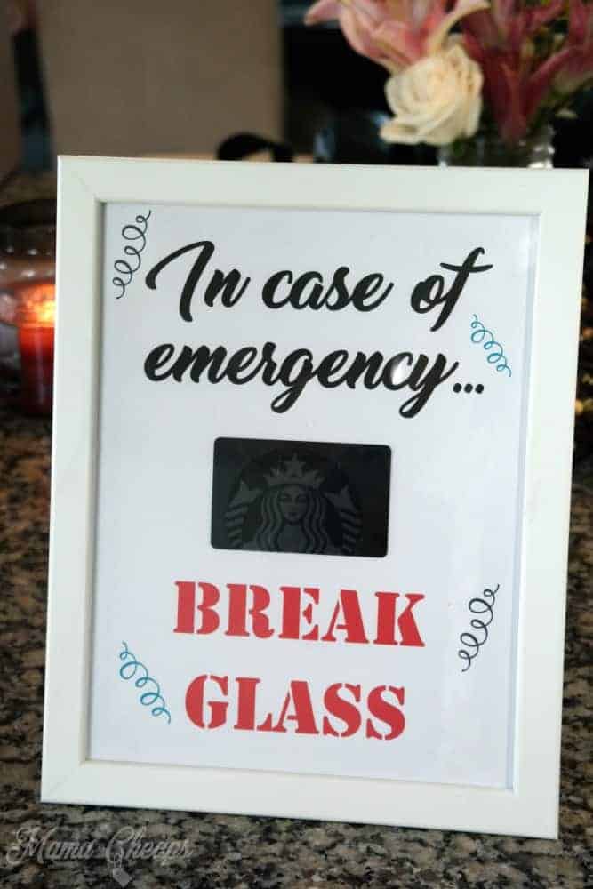Debit cards link to bank accounts. In Case of Emergency... Break Glass Gift Card Printable Sign | Mama Cheaps