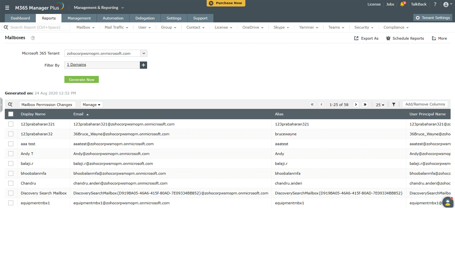 Sign in to your account. Microsoft 365 Reporting Auditing Monitoring And Management Tool Manageengine M365 Manager Plus