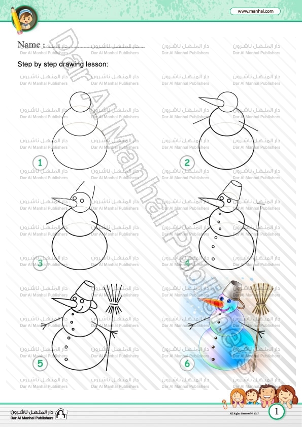 Follow my step by step video tutorial about how to draw a snowman . Drawing Snowman Arts Worksheets