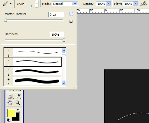 как нарисовать неоновую линию