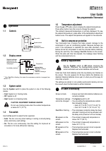 2) separate the thermostat from the wallplate as per figure 1. Honeywell Rth111 User Manual 8 Pages