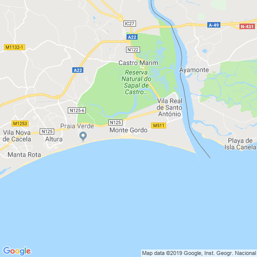 Map of vila nova de cacela places. Monte Gordo Concelho De Vila Real De Santo Antonio Mapas Tempo Noticias Hoteis Fotos Videos