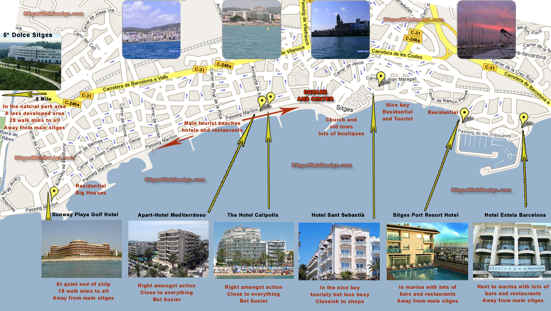 What is special about the bus turistic? Sitges Hotel Map Sitges Mappery