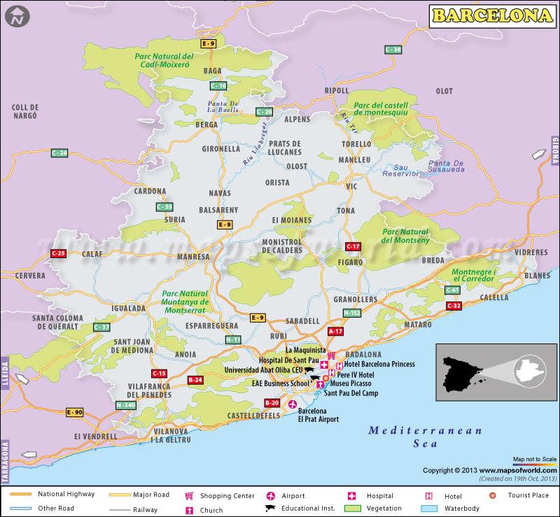 Forbes' annual list ranks co. Barcelona Map City Map Of Barcelona Spain