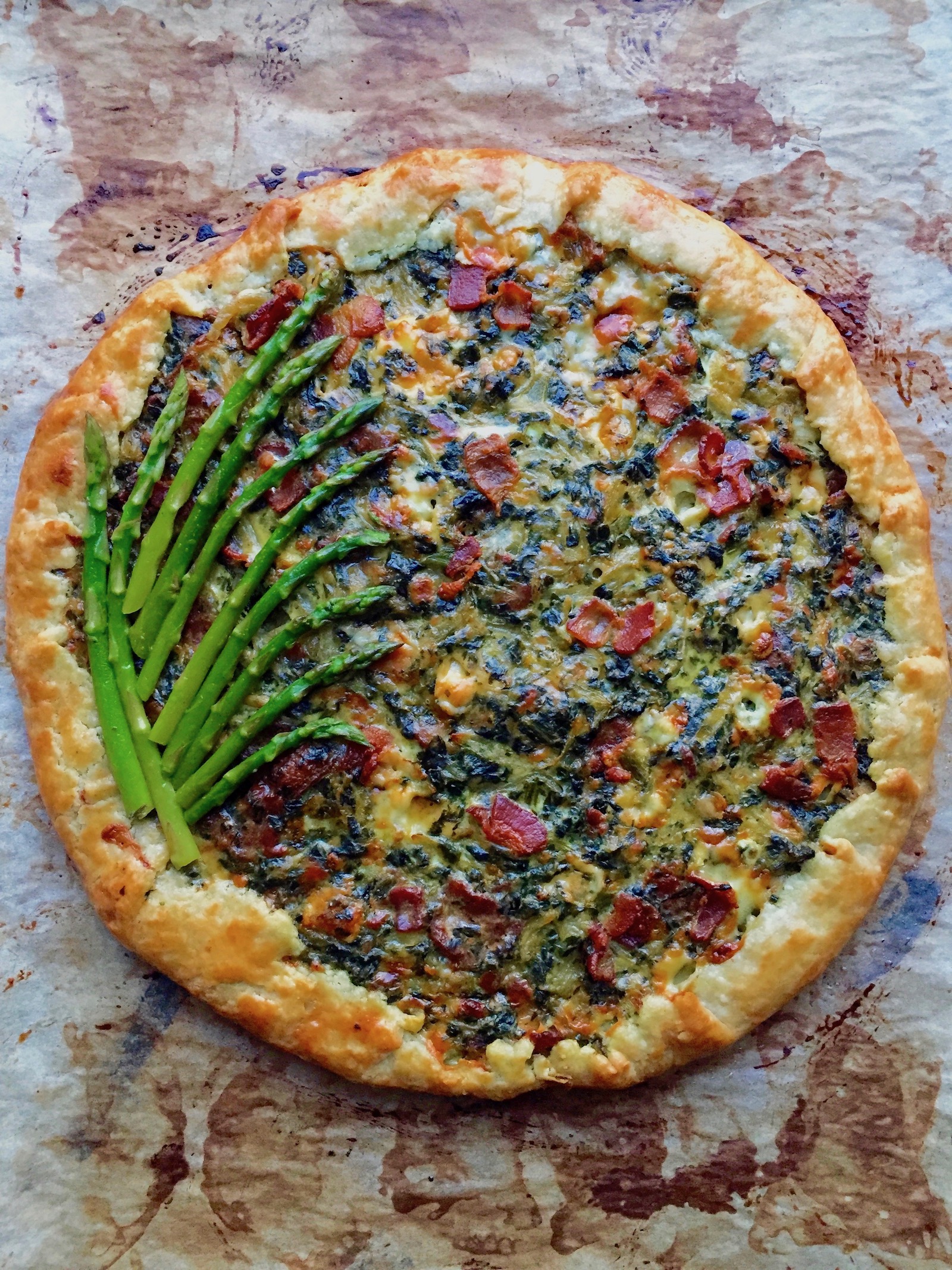 Spring Galette with Asparagus, Baby Spinach and Bacon Marilena's Kitchen