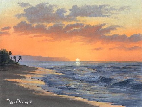 What better summer fun could there be than to sew an owl pillow! Sunset Beach | Mark Downey, Artist of Traditional Realism