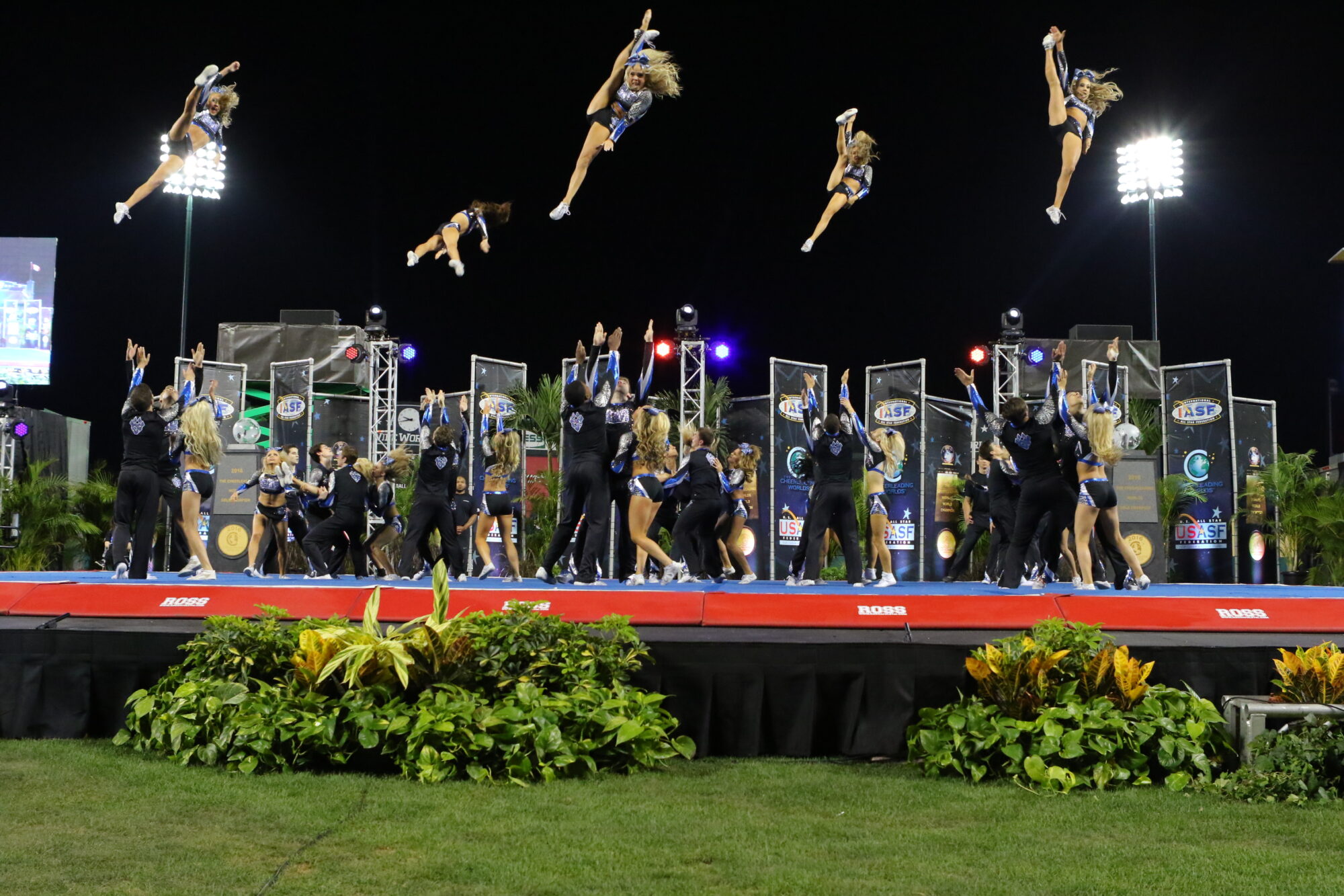 Competitive Cheerleading Basket Toss