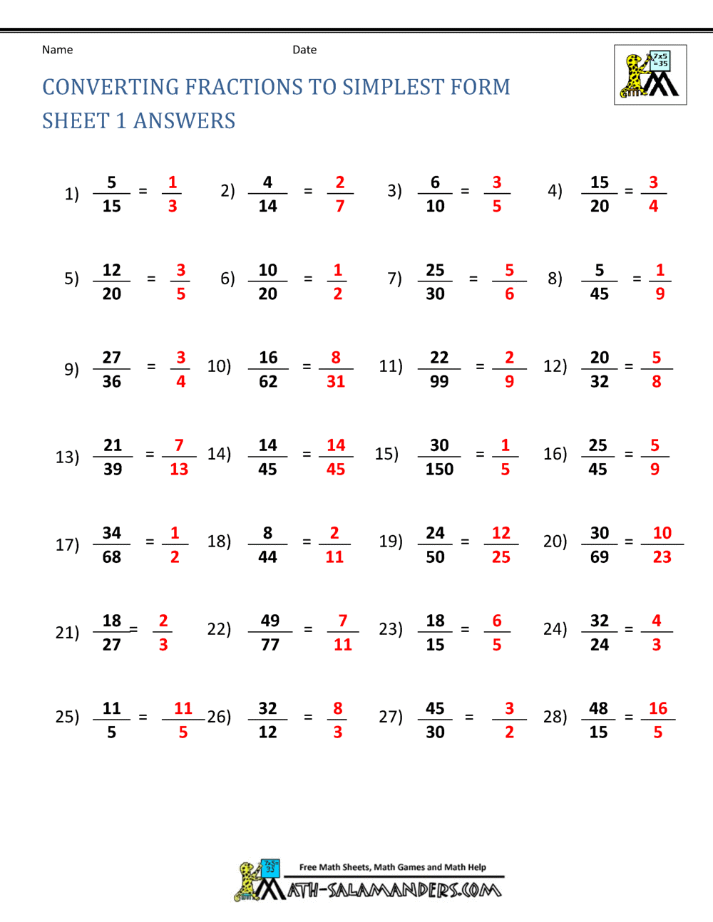 simplifying fractions 4th grade powerpoint equivalent