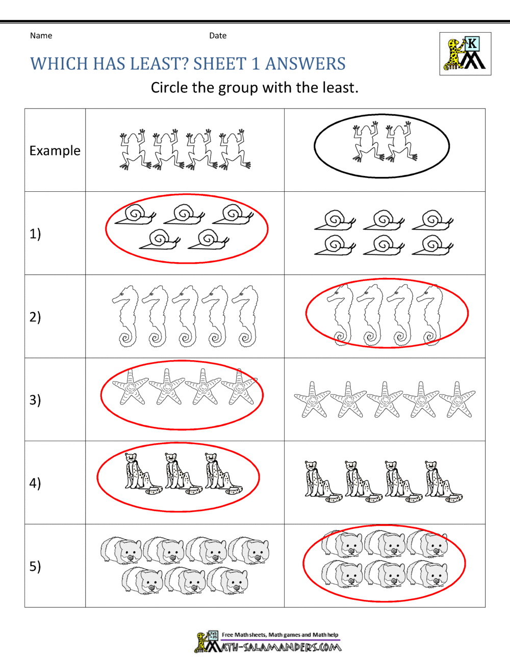 comparing numbers worksheet comparing numbers and amounts up to 10