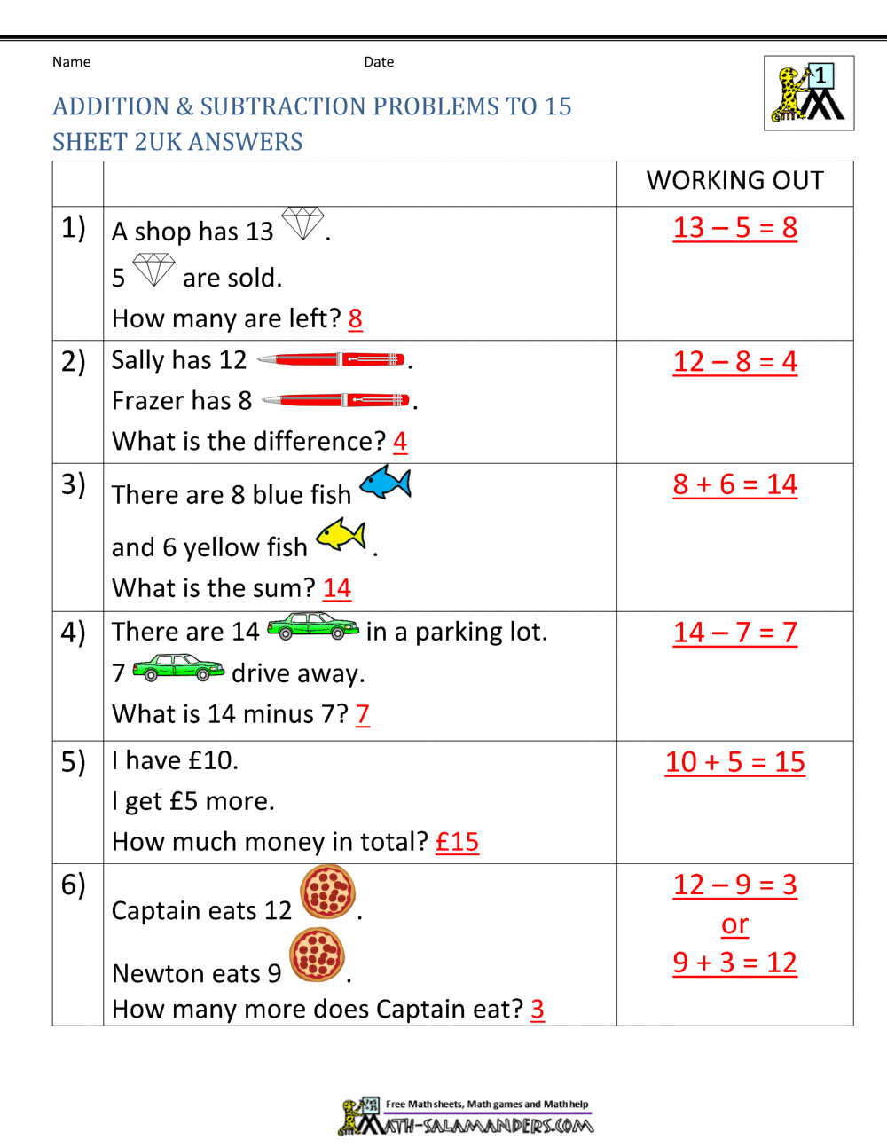 Solve addition and subtraction word problems, and add and subtract within 10,. 1st Grade Addition And Subtraction Word Problems