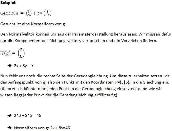 Rechtwinklig, senkrecht) auf einer gerade, kurve, ebene, . Normalenvektor Aus Parameterform : Schnittwinkel Gerade Zu ...