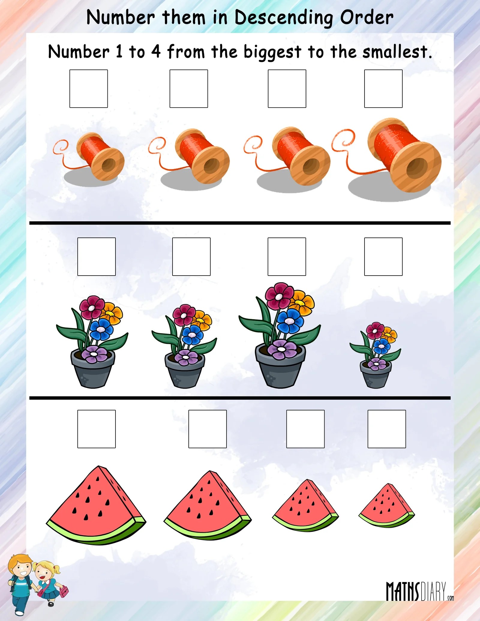 ascending descending order grade 1 math worksheets