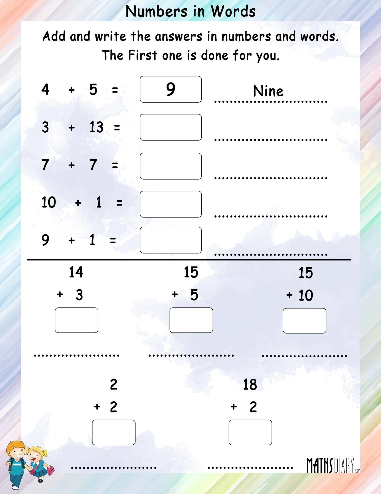 maths worksheets for grade 1 number names number 1 20 practice the