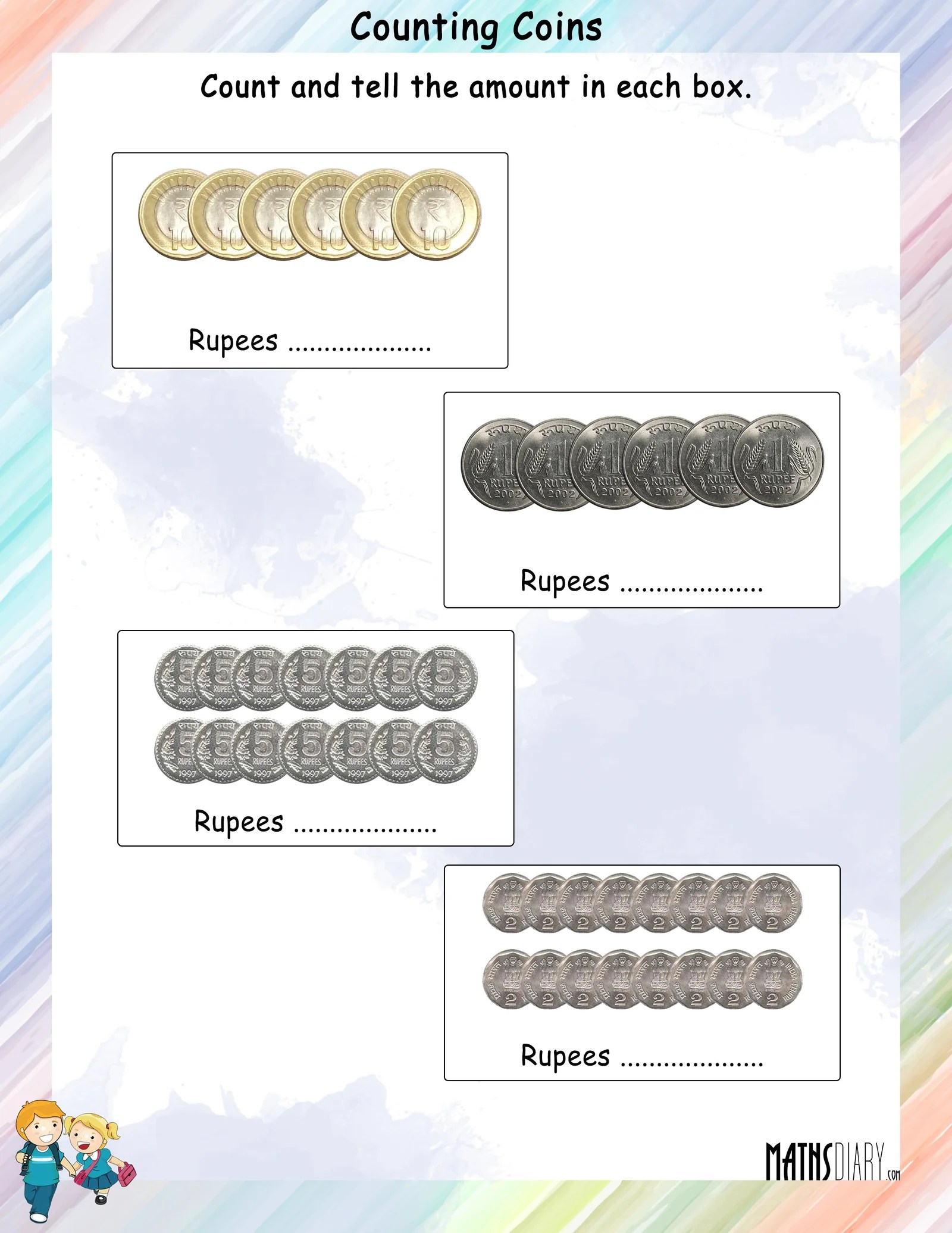 currency grade 2 math worksheets