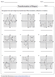 Translations Worksheet Answer Key Transformations Rotations Worksheets