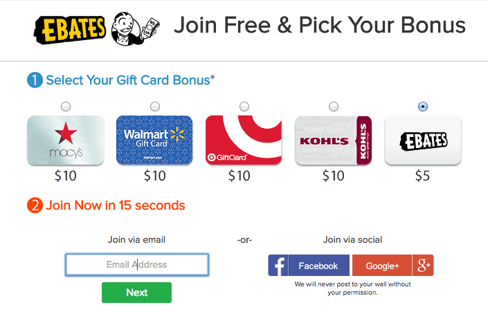 To clarify, ebt (electronic benefits transfer) is merely the method of benefit storage and payment, but not its source. Ebates $10 Gift Card Bonus and $50 Tell-A-Friend Promotion