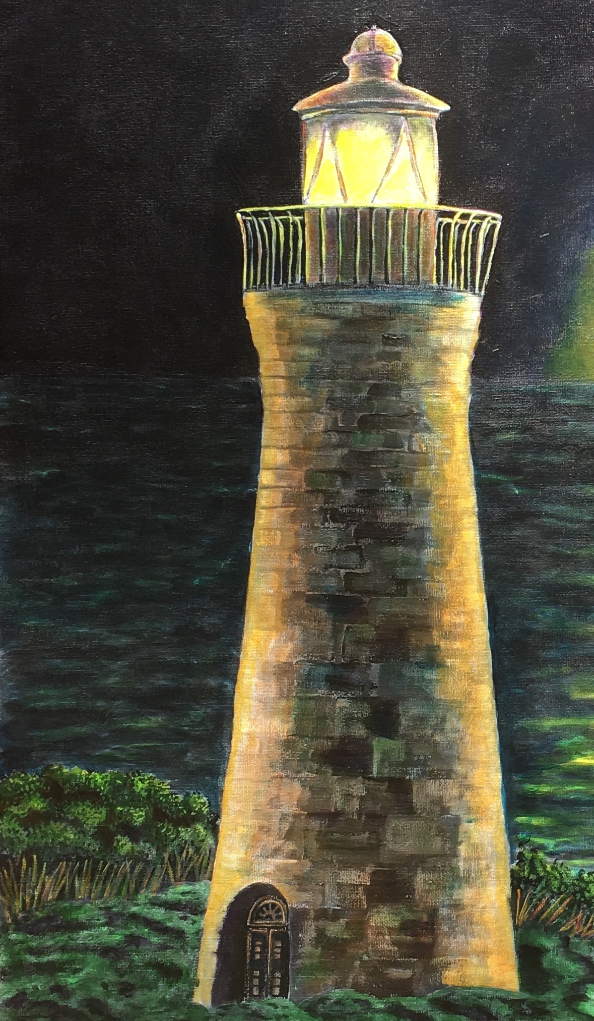 Learn to draw the lighthouse in four simple steps in this article. The Lighthouse original acrylic painting by Michael Arnold