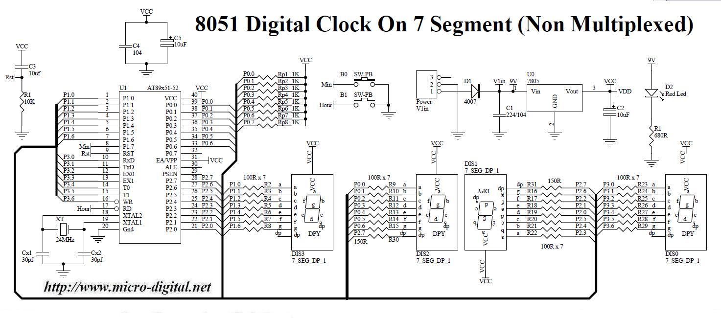Digital Clock Circuit Diagram Project - Circuit Diagram