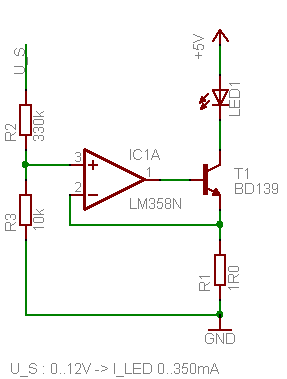 The fundamental difference between led driver and 12vac electronic transformer outputs can . Schnelle spannungsgesteuerte Stromquelle - Mikrocontroller.net