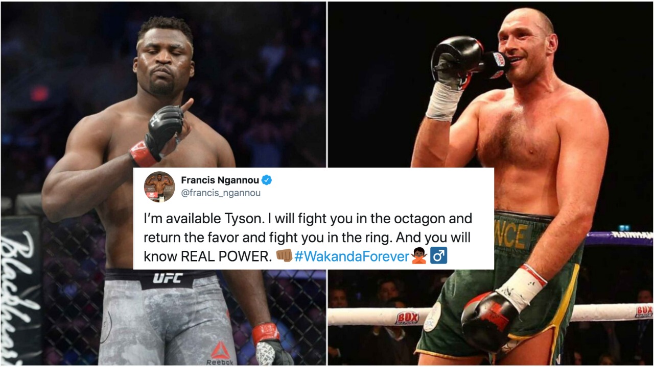 francis ngannou   fight tyson fury   octagon  boxing