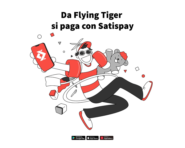 Flying Tiger Copenhagen Integra Satispay Come Metodo Di Pagamento Nei Suoi Punti Vendita - Mondomobileweb.it | News | Telefonia | Offerte 480_x_600_png