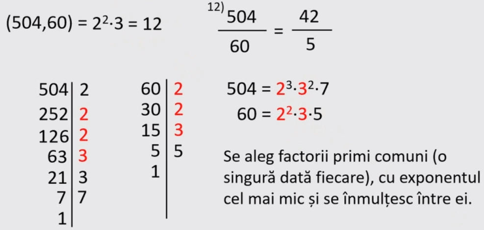 Cel mai mare divizor comun. InÈelegi Matematica Mquest Ro
