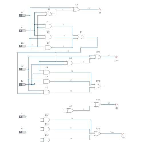 4 Bit Full Adder 1 Multisim Live