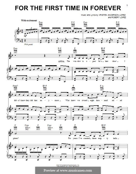 Learn all the piano basics with simply piano, a free app i use with all my piano students! For The First Time In Forever From Frozen The Broadway Musical By R Lopez K Anderson Lopez On Musicaneo