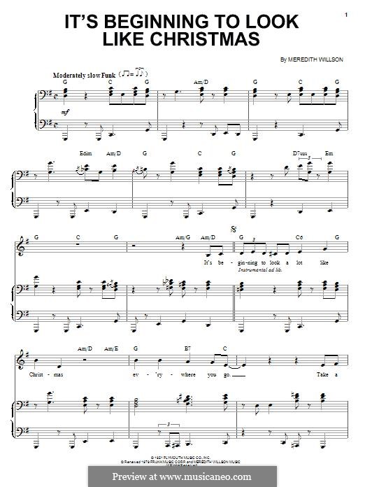 It's beginning to look a lot like christmas sheet music easy piano pdf christmas ✓ free download ♫ more christmas sheet music free easy piano. It S Beginning To Look A Lot Like Christmas Perry Como By M Willson On Musicaneo