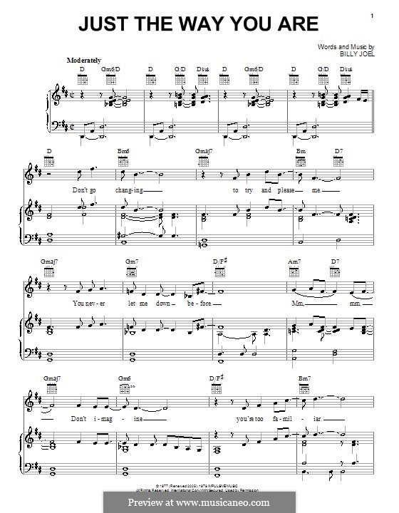 Learn piano songs like this with flowkey: Just The Way You Are By B Joel Sheet Music On Musicaneo