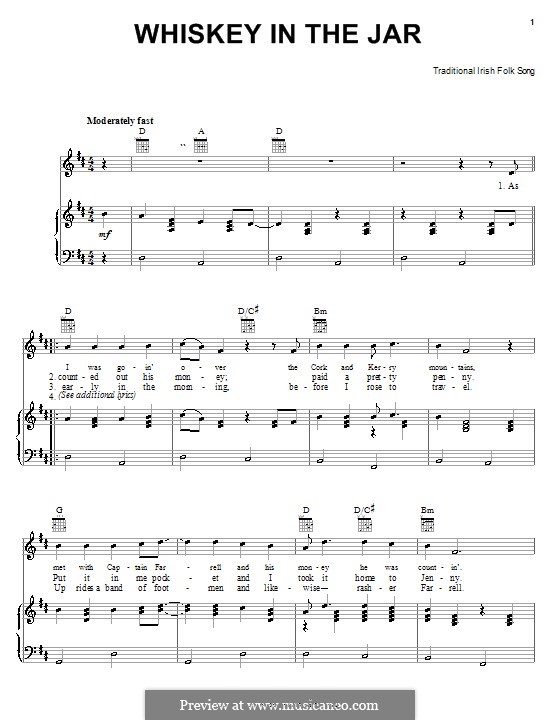 Wash and dry the jars so that you can make crafts to use at home and work or to give. Whiskey In The Jar By Folklore Sheet Music On Musicaneo