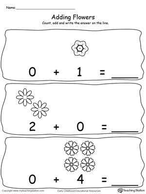 kindergarten addition printable worksheets myteachingstationcom