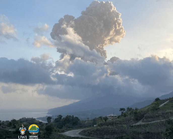 Another explosive event occurred at La Soufriere Volcano today - Vimarsana News