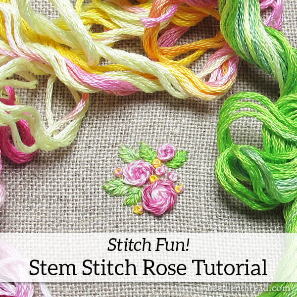 You can make it with many colors as well! Stitch Fun Stem Stitch Rose Tutorial Needlenthread Com
