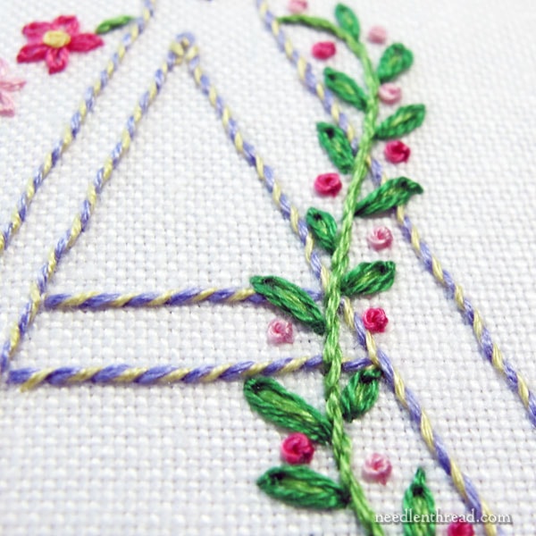 Licence included with all embroidery designs. Sweet Simple Embroidery A Delicate Easy Monogram Needlenthread Com