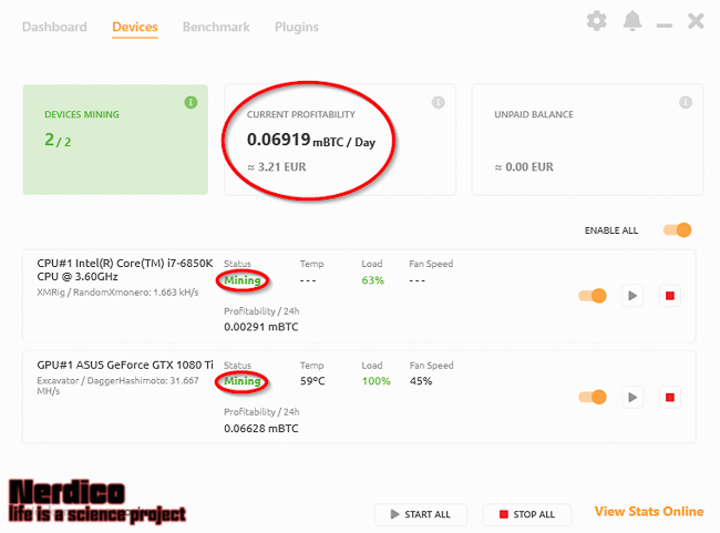 Calculate how profitable it is to mine selected altcoins in comparison to ethereum or bitcoin. Nerdico Crypto Mining Part 3 Nerdico