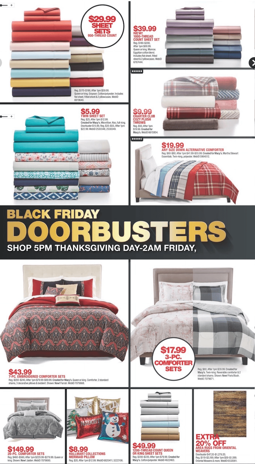 Everything you need to know to make the most of the sales and deals on black friday. Macyâs Black Friday 2018 Ad, Deals and Store Hours