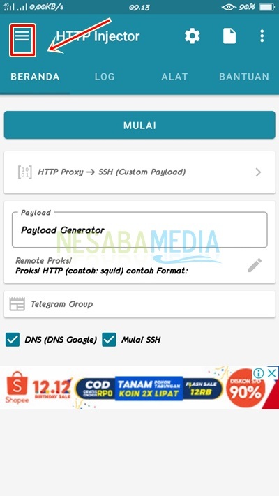 Misalnya sobat ingin menggunakan fitur skin maka . Cara Menggunakan Http Injector Sampai Connected All Operator