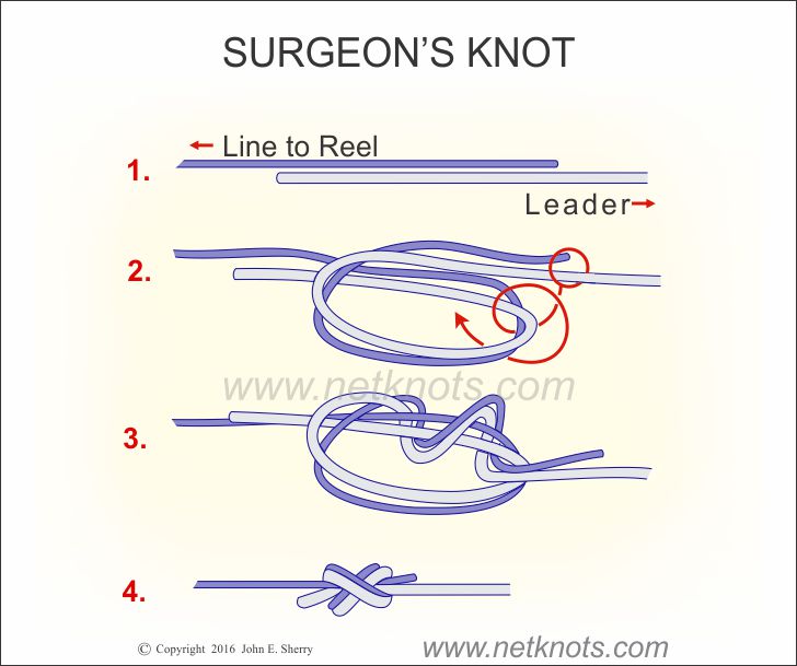 In my opinion it is more forgiving to different line diameters as compared to a . Surgeons Knot - How to tie a Surgeon's Knot | Fishing Knots