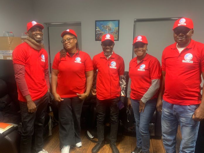 Delegates at the 4th Journalists International Forum For Migration -JIFORM Global Migration Summit in Toronto, Canada on November 28, 2023. From left: Tito Philips, Nkiru Amadi, Osuyi Paul, Adejoke Oni and Clement Azuka Onyebo, all members of the JIFORM.